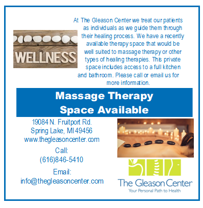 Gleason Center Massage Therapy Space Available Advertisement