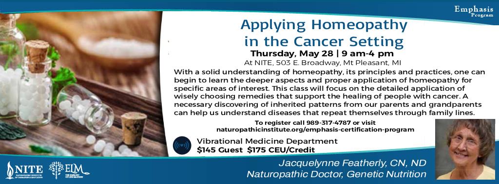 Applying Homeopathy in the Cancer Setting